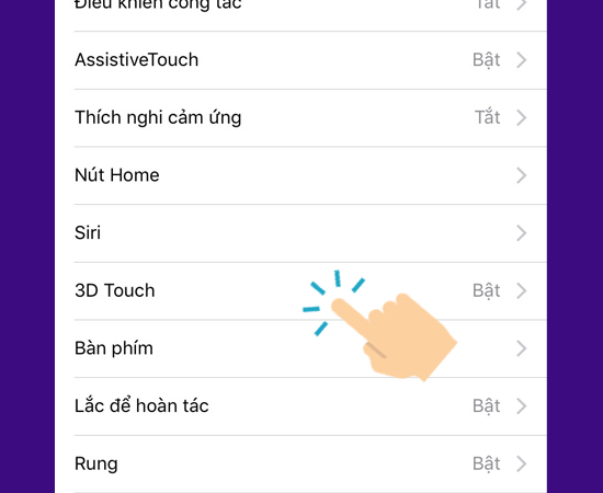 Vào 3D Touch