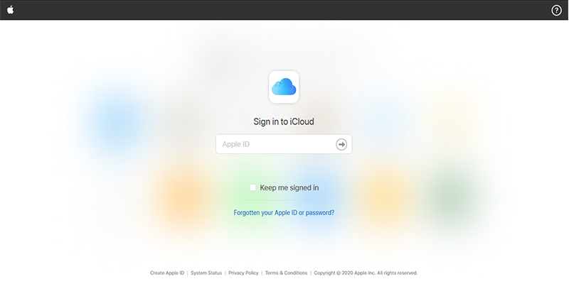 Trang web iCloud.com