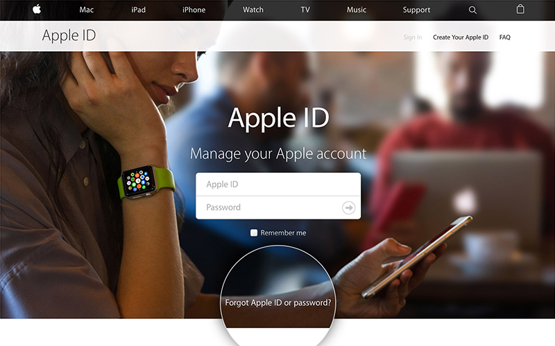 Trang tài khoản Apple ID