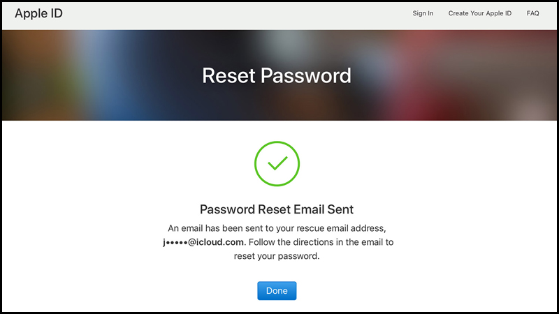 Email reset password Game Center