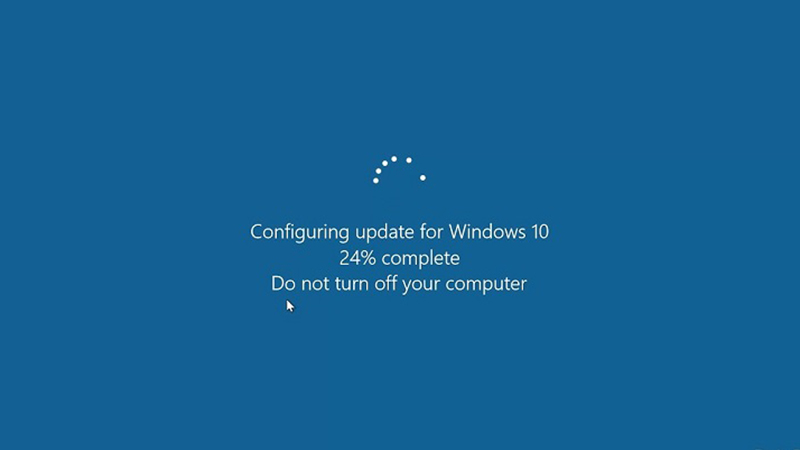 Thông báo khi Windows đang cập nhật