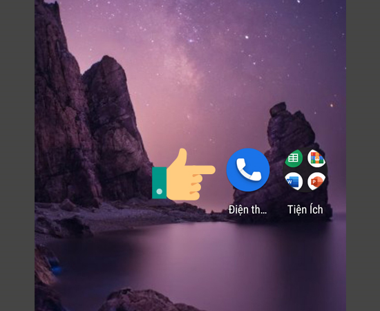 Bước 1: Vào Điện thoại.