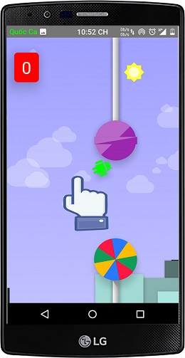 Bạn chạm vào màn hình để chơi game bạn nhé.
