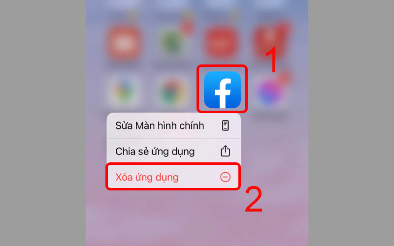 Xóa ứng dụng Facebook