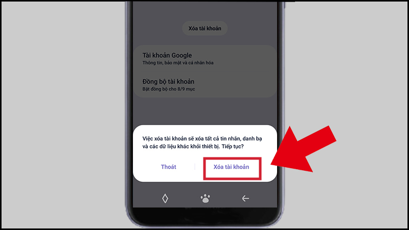 Xóa tài khoản Google