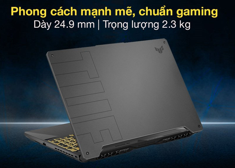 Asus TUF Gaming FX506HCB i5 11400H có phong cách mạnh mẽ, chuẩn gaming