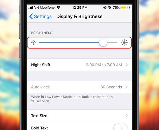 1. Settings > Display & Brightness