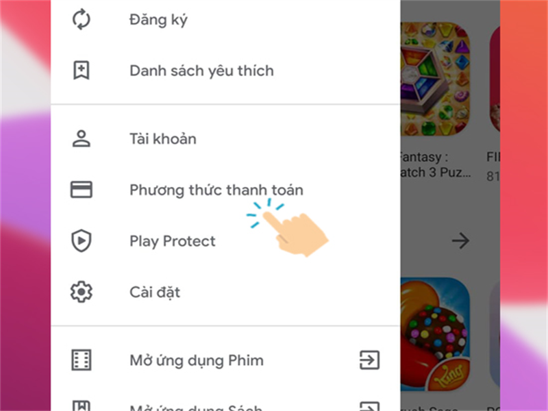 Bước 3: Tiếp thep bạn chọn Phương thức thanh toán.