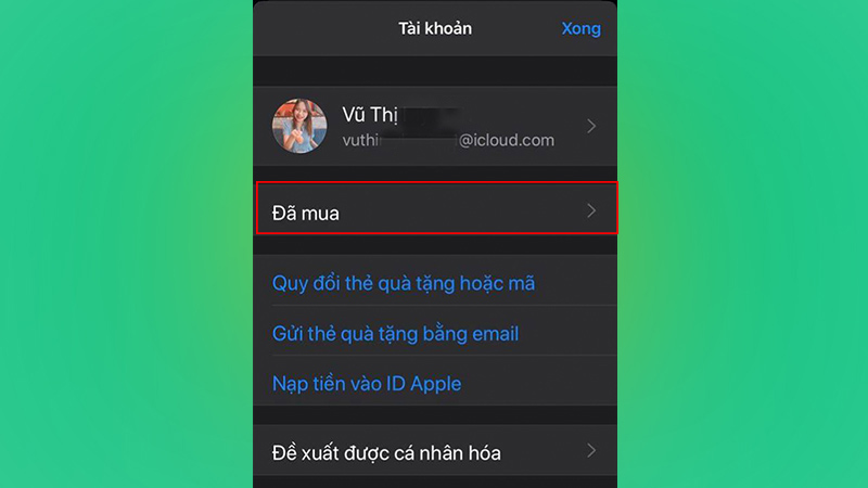 Cách xóa lịch sử mua hàng trên App Store