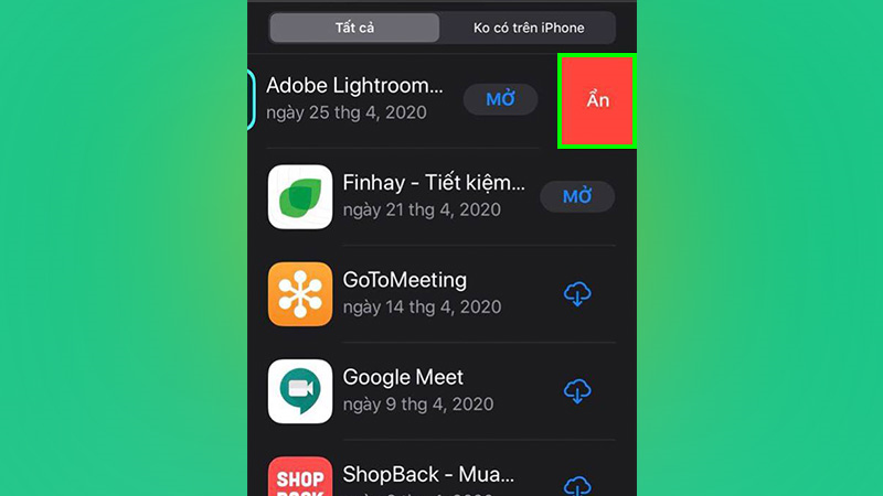 Cách xóa lịch sử mua hàng trên Appstore iPhone, iPad
