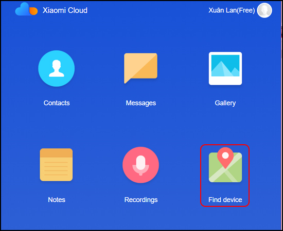 Chọn Find device