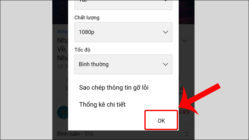 Chọn OK