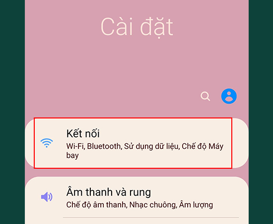 Bước 1: Vào Cài đặt