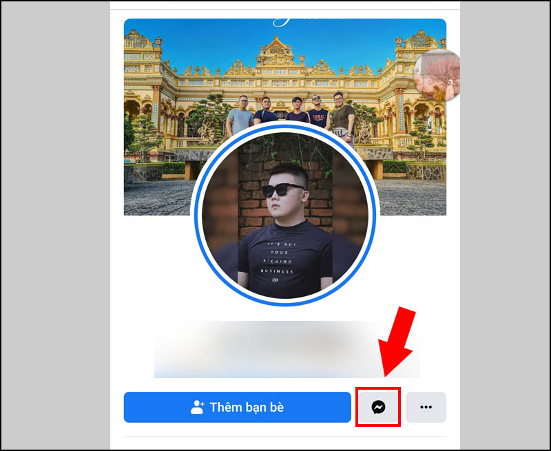 Nhấn vào biểu tượnng Facebook Messenger
