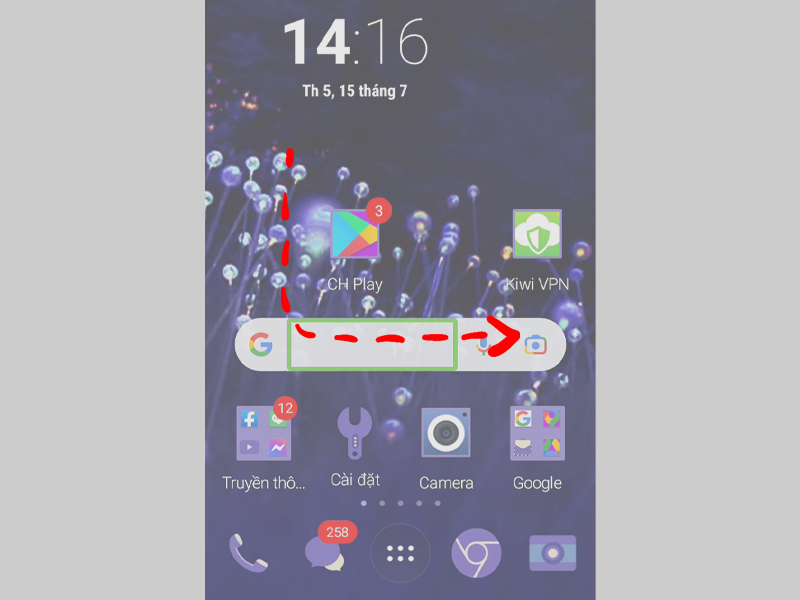 Vẽ hình chữ L lên màn hình để bật tuỳ chọn TalkBack