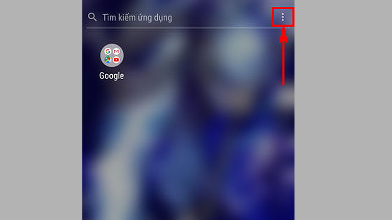 Nhấn vào biểu tượng 3 dấu chấm