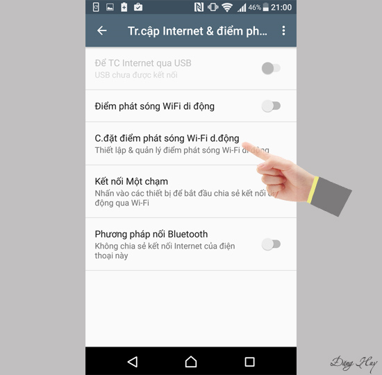 Bước 5: Để thay đổi tên wifi và mật khẩu chọn