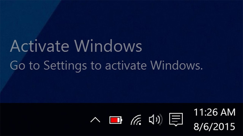 Thông báo Activate Windows