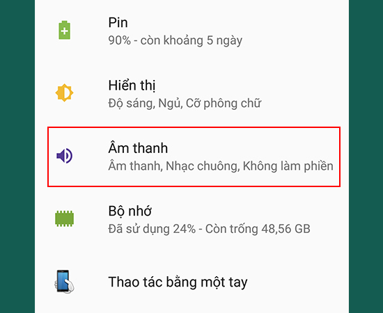 Bước 1: Vào Cài đặt