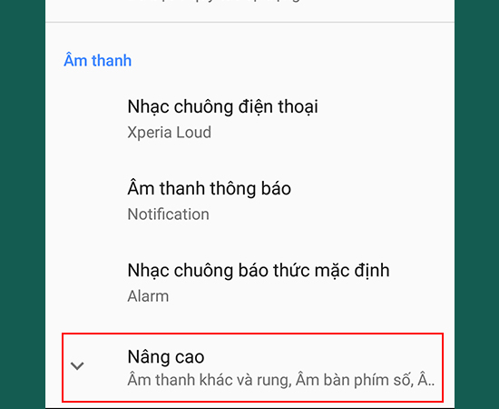 Bước 2: Nhấp vào Nâng cao.