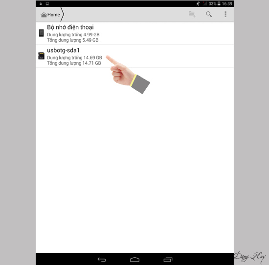 Kiểm tra thông tin USB trong quản lí file