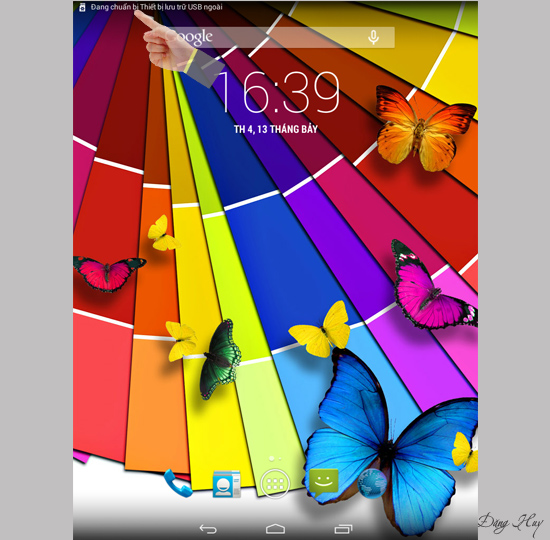 Chạm vào thông báo kết nối trên thanh trạng thái
