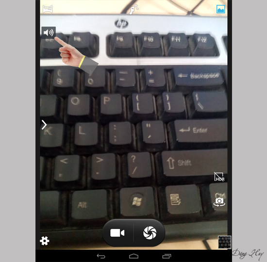 Chạm vào tượng âm thanh trên màn hình