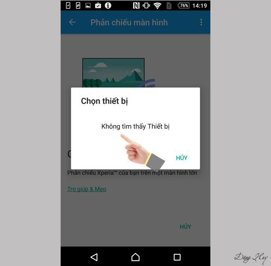 Chạm vào thiết bị để kết nối (nếu có).