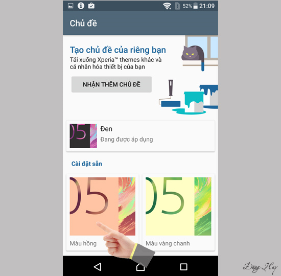 Chọn chủ đề muốn cài
