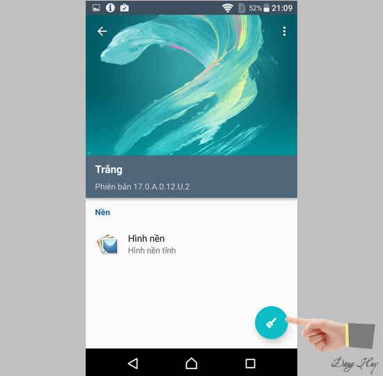 Chọn vào biểu tượng cây quét sơn