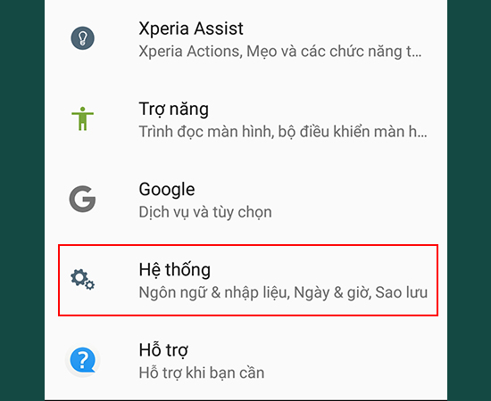 Bước 1: Vào Cài đặt