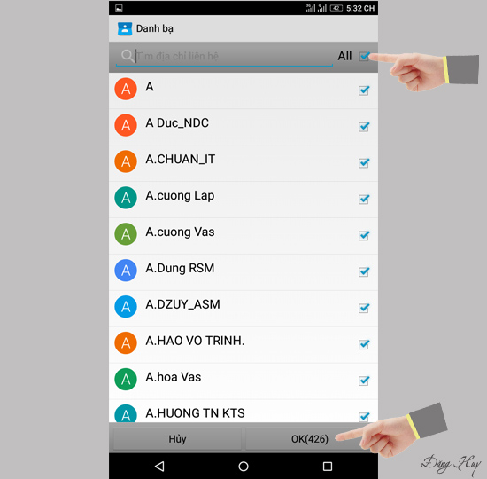Bước 6: Tích chọn