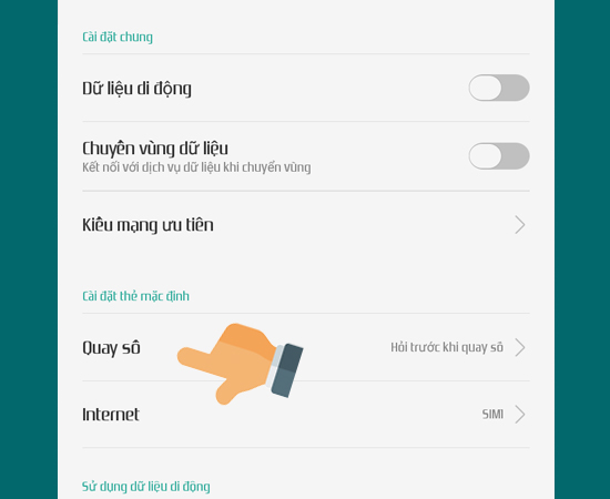 Bước 3: Sau đó bạn chọn vào Quay số.