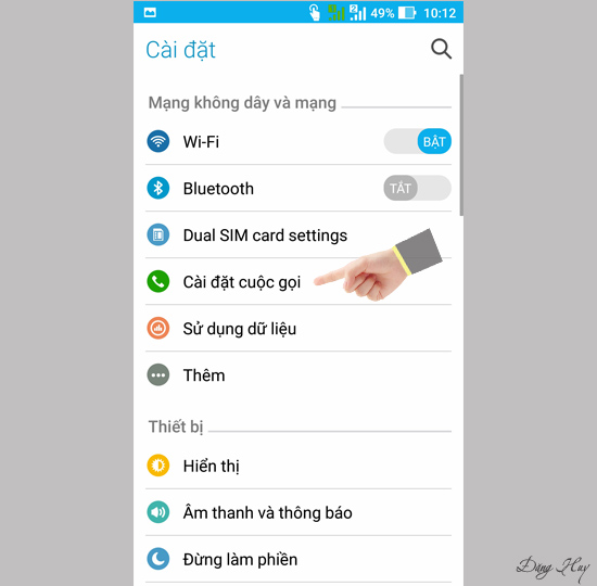 Bước 2: Chọn