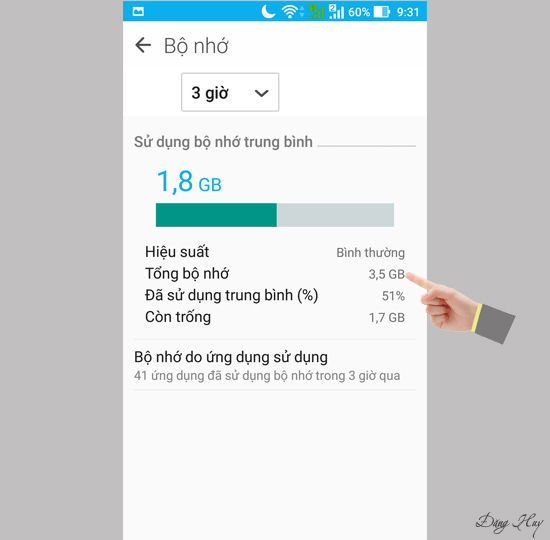 Bước 3: Xem chi tiết bộ nhớ RAM.