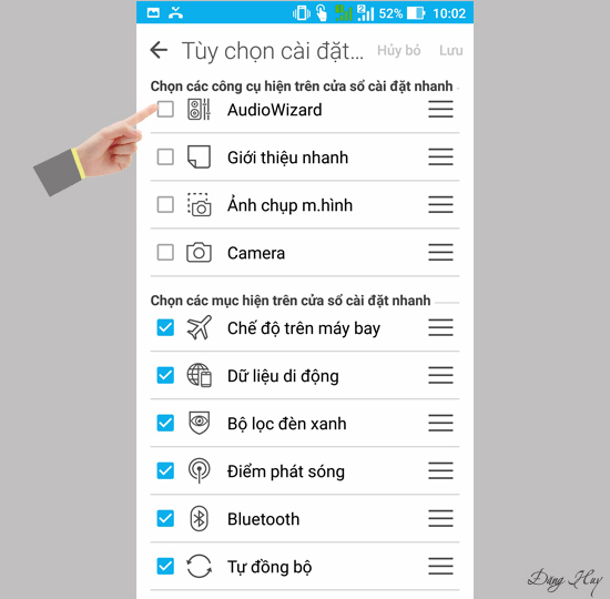 Bước 3: Chọn ứng dụng và lưu.
