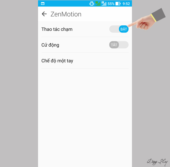 Bước 3: Bật và chọn
