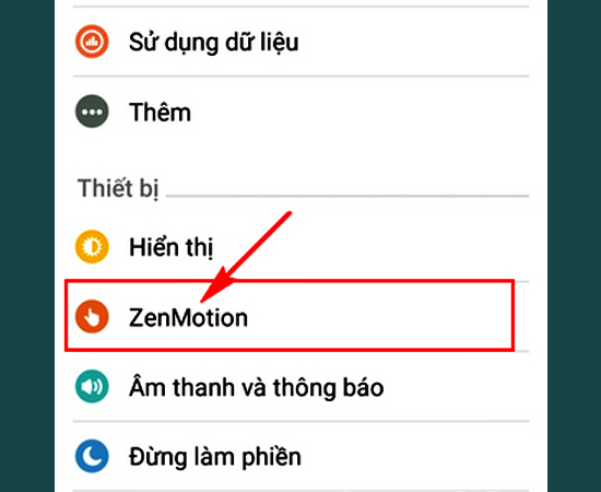 Bước 2: Tiếp đó nhấp vào ZenMotion.