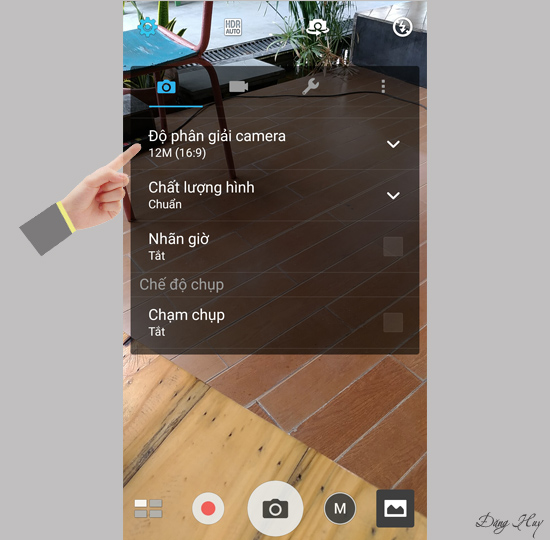 Bước 3: Chọn biểu tượng camera và chọn