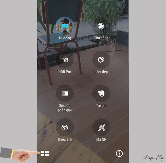 Các chế độ chụp hình trên máy