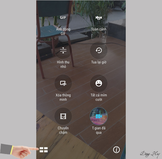 Các chế độ chụp hình trên máy