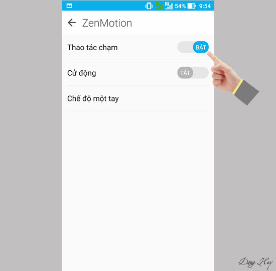 Bước 3: Bật và chọn