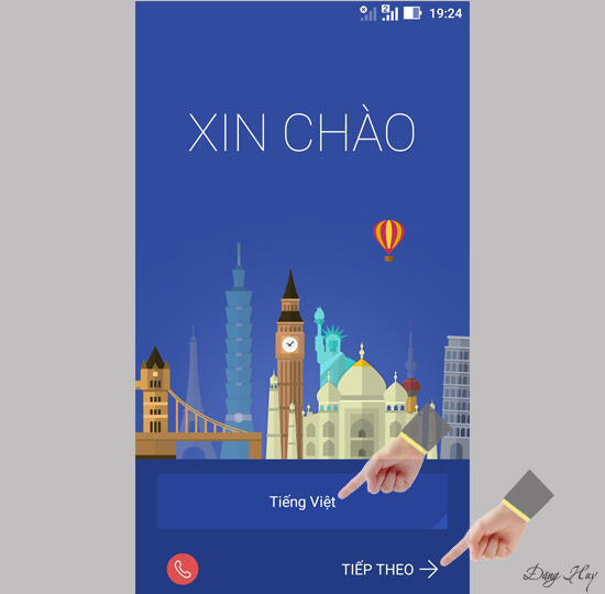 Chọn Ngôn ngữ và Bắt đầu