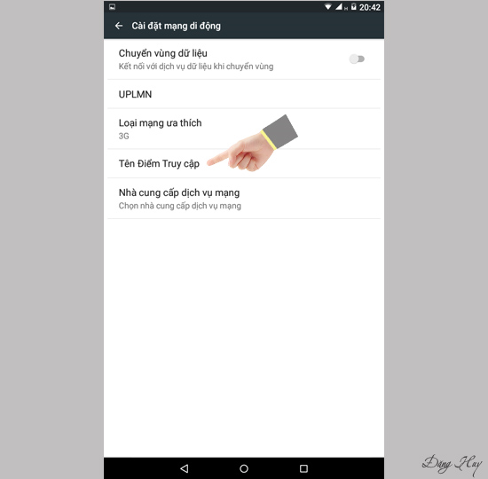 Bước 4: Chọn Tên điểm truy cập