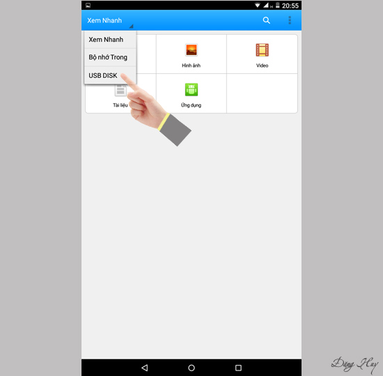 Bước 6: Chọn USB DISK