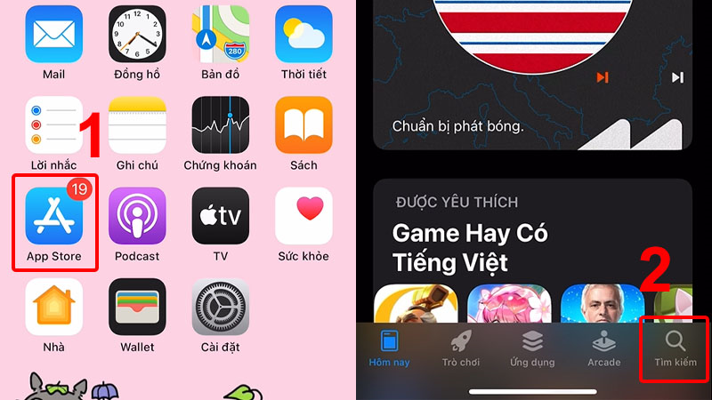  Vào App Store và chuyển sang tab Tìm kiếm