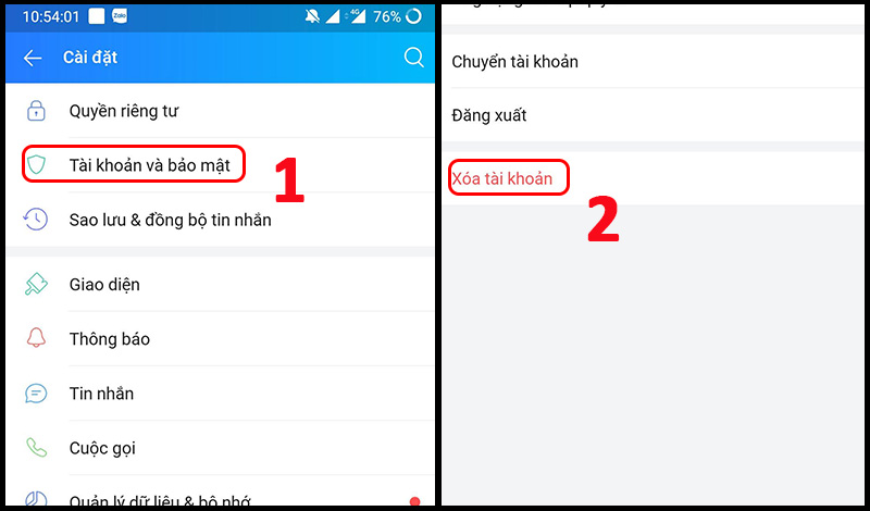 Tài khoản và bảo mật