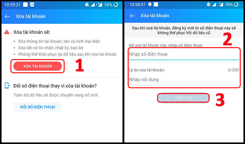 Nhập số điện thoại