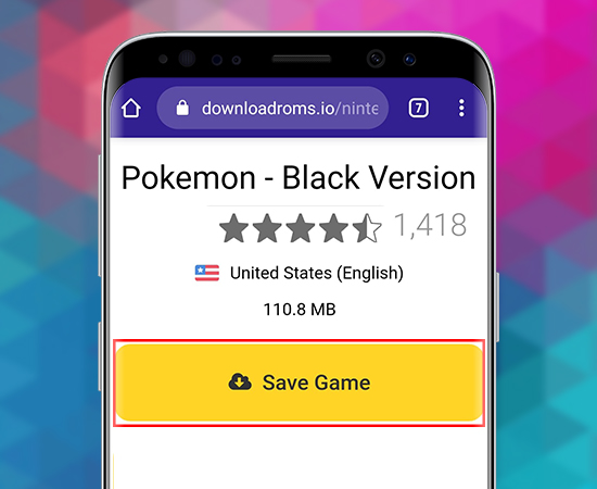 chọn Save Game để tải ảnh về