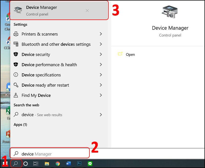 Chọn Device Manager.